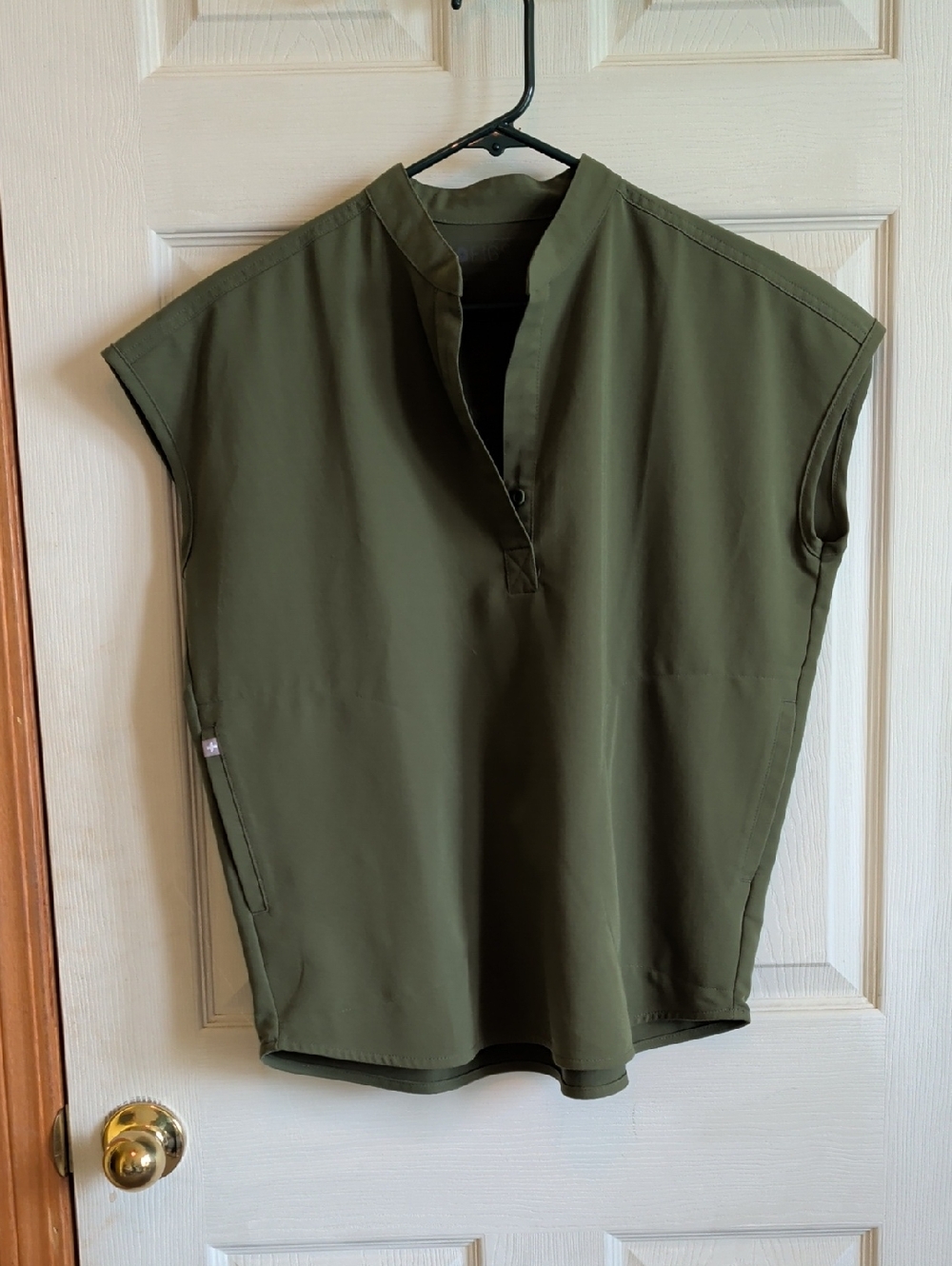 FIGS Dark Olive Raphaela Scrub Top